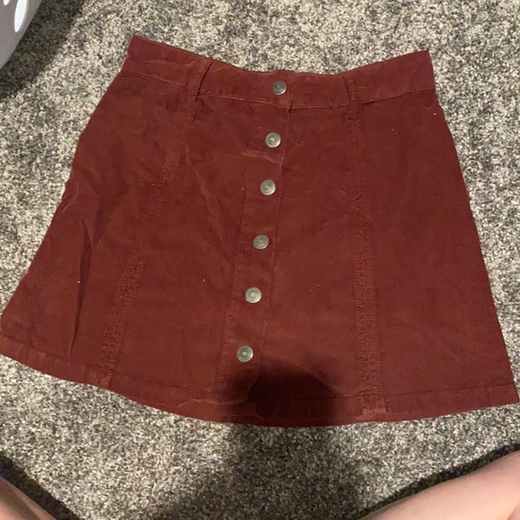 american eagle brown corduroy skirt